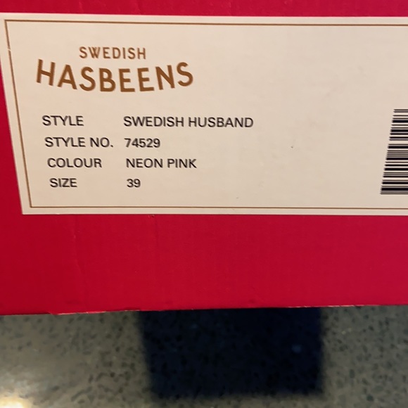 NWob sold out Swedish Hasbeens clog fluorescent pink 39 - Picture 6 of 7